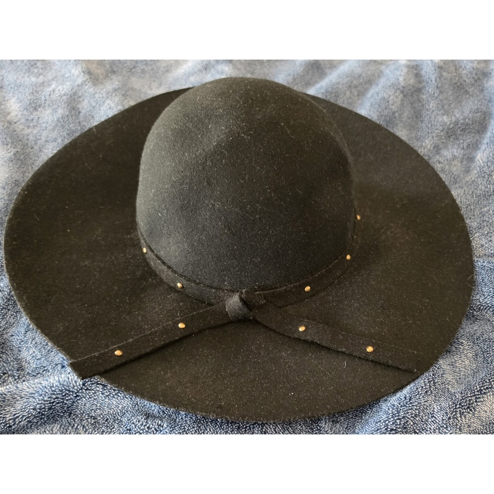 Ecote Wool Bucket Hat Black Boho Sun Women Fisherman Cap